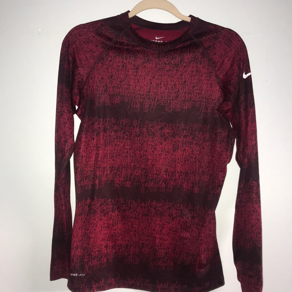 Nike Red Long Sleeve Therma Fit shirt